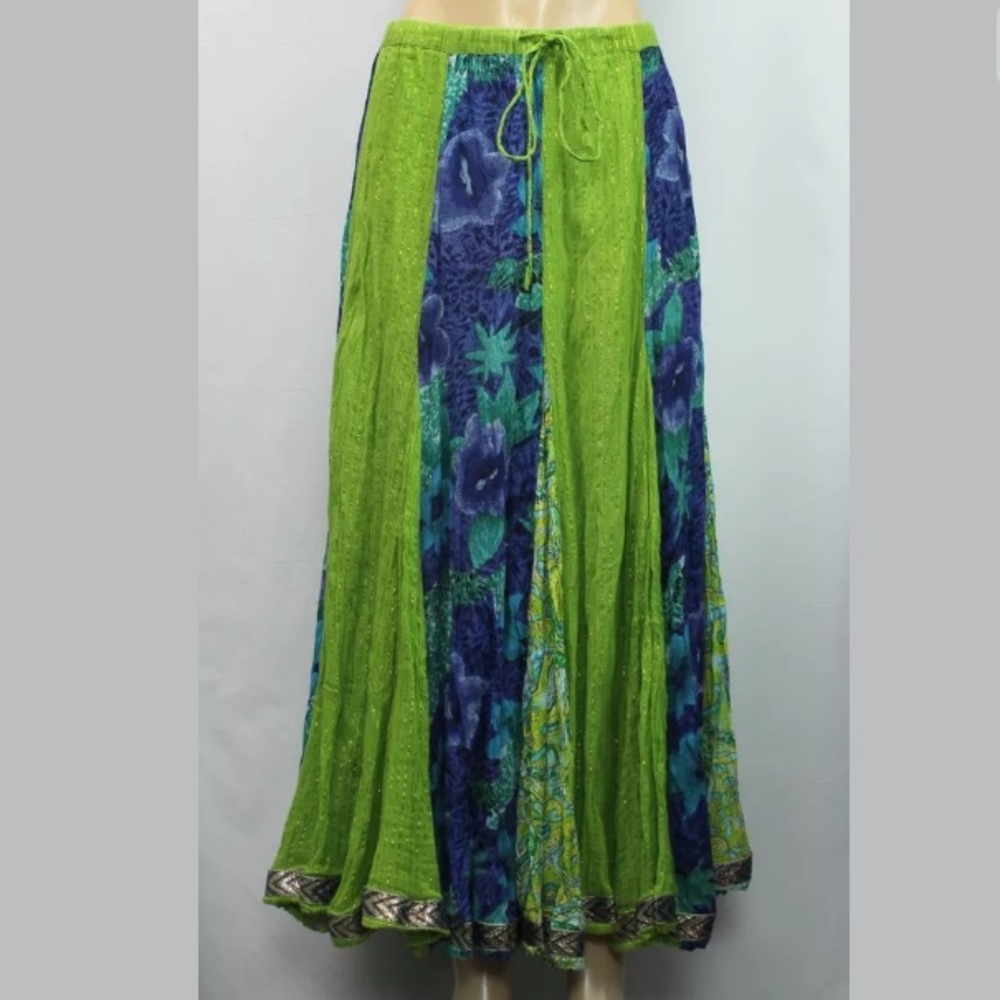 Peppermint bay maxi skirt lined medium green blue